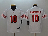 Youth Nike 49ers 10 Jimmy Garoppolo White Color Rush Vapor Untouchable Limited Jersey,baseball caps,new era cap wholesale,wholesale hats